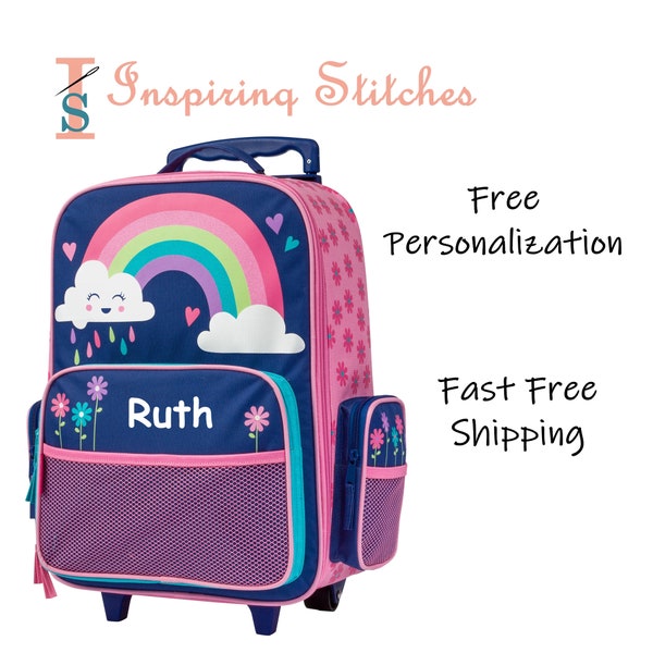 Rolling Luggage RAINBOW - Stephen Joseph (Free Personalization)