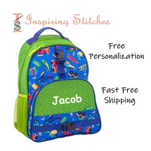 Sac à dos TRANSPORT - Stephen Joseph All Over Print (personnalisation gratuite)