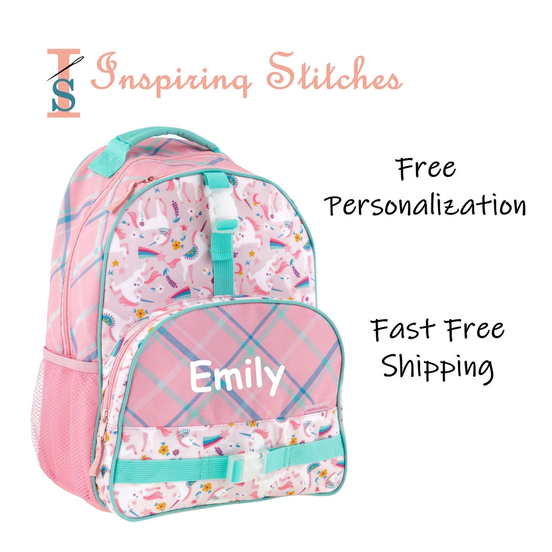Backpack UNICORN - Stephen Joseph All Over Print (free Personalization ...