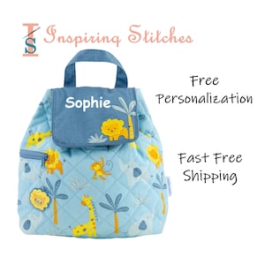 Quilted Backpack ZOO - Stephen Joseph (Free Personalization)
