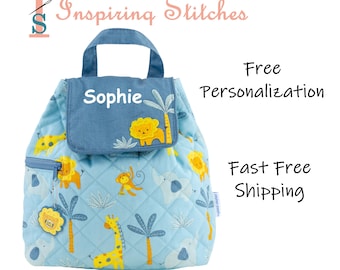Quilted Backpack ZOO - Stephen Joseph (Free Personalization)