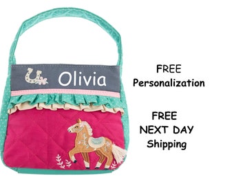 Quilted Purse HORSE - Stephen Joseph (Free Personalization)