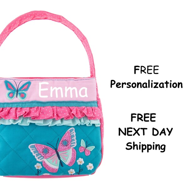 Quilted Purse BUTTERFLY - Stephen Joseph (Free Personalization)