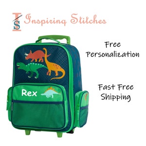 Rolling Luggage DINO - Stephen Joseph (Free Personalization)