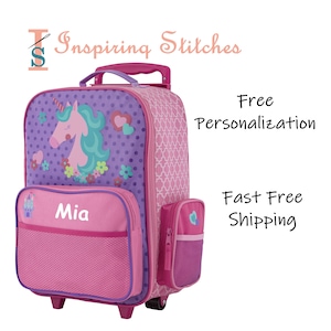 Rolling Luggage UNICORN - Stephen Joseph (Free Personalization)