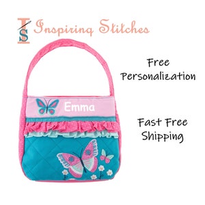 Quilted Purse BUTTERFLY - Stephen Joseph (Free Personalization)