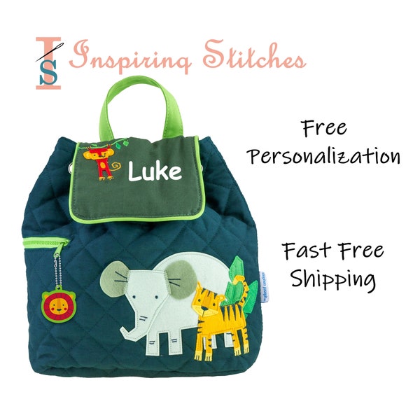 Quilted Backpack ZOO - Stephen Joseph (Free Personalization)