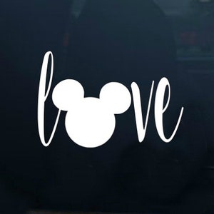 Love Mickey // Mickey Mouse // Car Decal // Disney addict // Disney