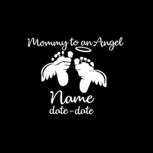 Mommy to an angel   //  infant loss// memorial decal // car decal // memorial heart // personalized car decal // child loss