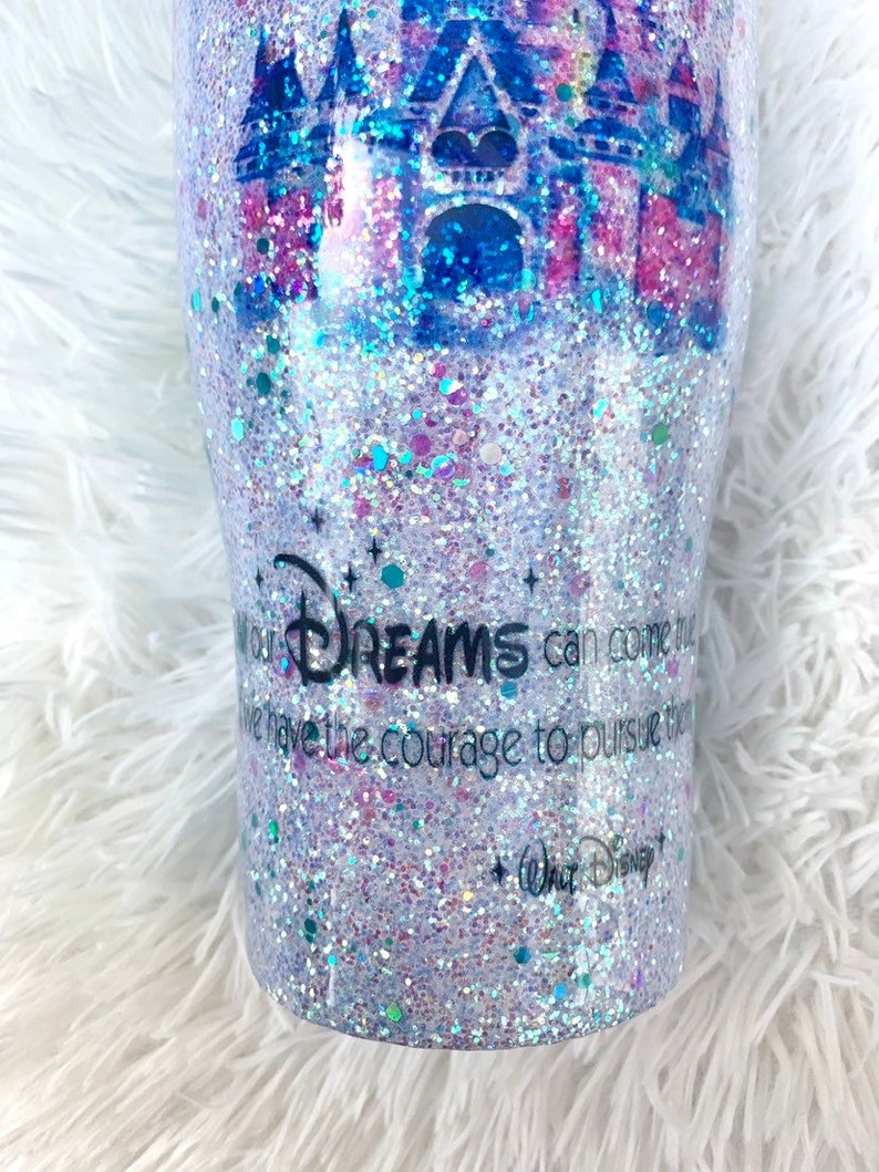 Disney Themed Glitter Tumbler // Glitter Tumbler // 30oz // Etsy