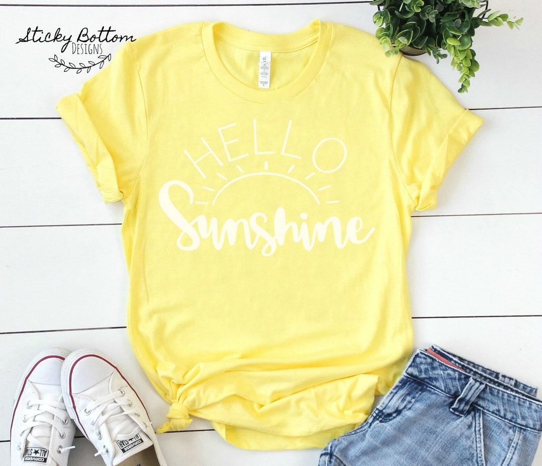 Hello Sunshine // Womens Shirt // Vacation // Beach // Shirt - Etsy