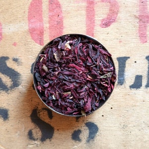 Hibiscus Flowers Loose Leaf Herbal Tea - Caffeine Free - Flower Tea - Handmade - Unusual - Tea Gift