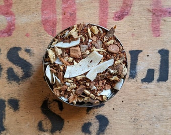 Coconut Rooibos Loose Leaf Herbal Tea - Caffeine Free - Redbush - Handmade - Unusual - Tea Gift