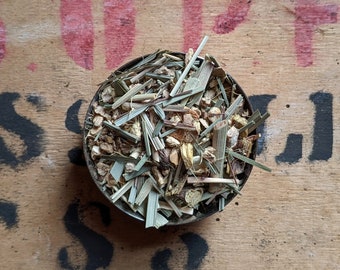 Té de hojas sueltas de limoncillo y jengibre - Sin cafeína - Té cítrico - Hecho a mano - Inusual - Regalo de té