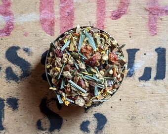 Té de hierbas Chai cítrico de hojas sueltas - Sin cafeína - Chai de hierbas - Chai indio - Hecho a mano - Inusual - Regalo de té