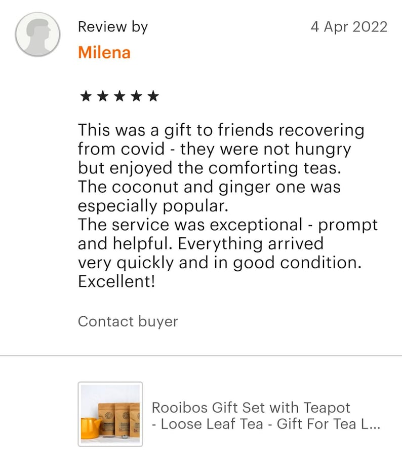 Rooibos Gift Set With Teapot Loose Leaf Tea Gift for Tea Etsy