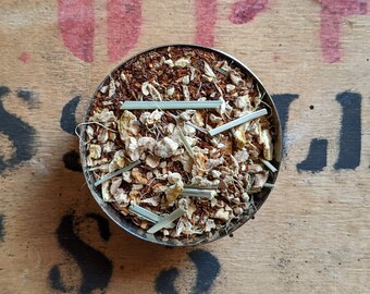 Té de Rooibos de Limón y Jengibre - Sin cafeína - Rooibos - Hecho a mano - Inusual - Regalo