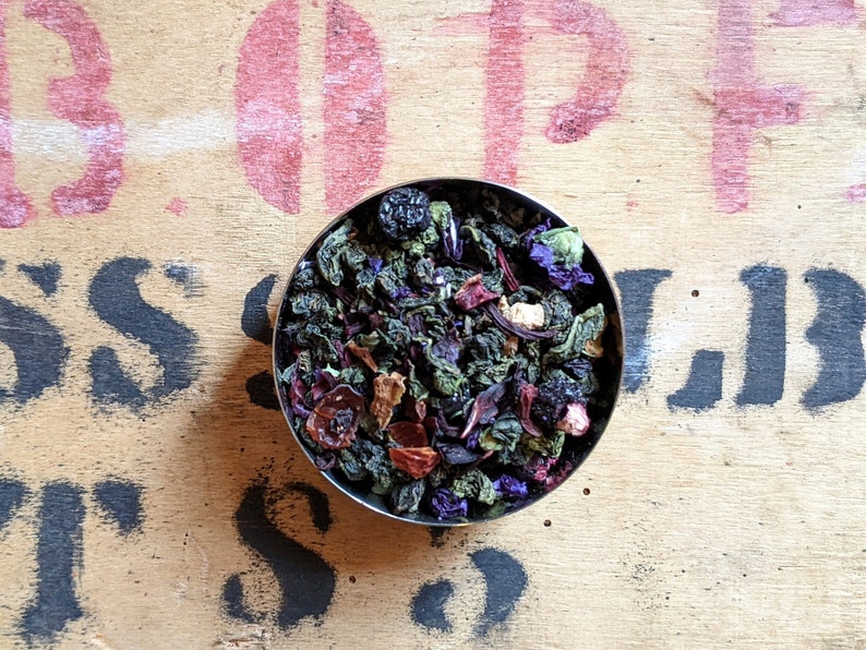 Blueberry Oolong Loose Leaf Fruit Tea Handmade Unusual Etsy