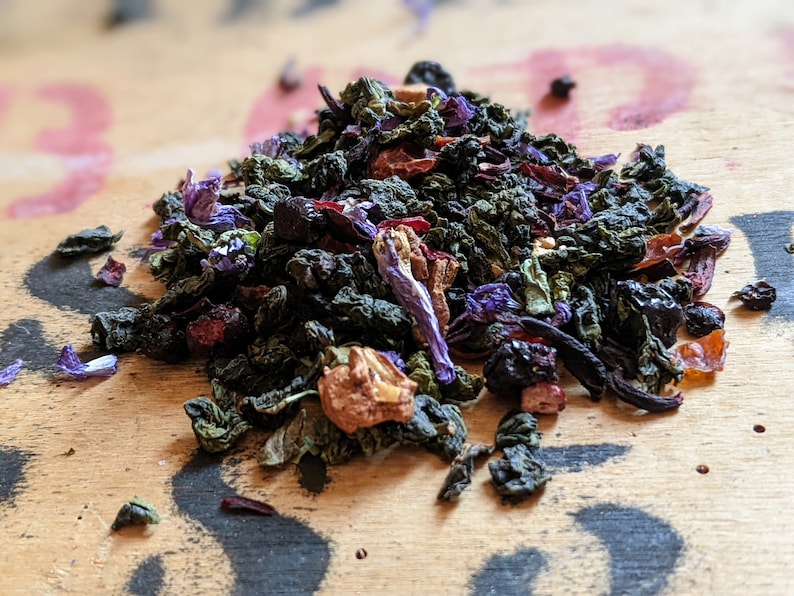 Blueberry Oolong Loose Leaf Fruit Tea Handmade Unusual Etsy