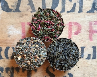 Green Tea Lovers Loose Leaf Tea Collection - Chinese Green Tea - Flavoured Tea - Unusual - Handmade - Tea Gift