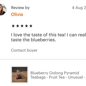 Blueberry Oolong Pyramid Teabags - Fruit Tea - Unusual - Tea Gift - Etsy