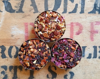 Fruity Loose Leaf Herbal Tea Collection - Caffeine Free - Fruit Tea - Handmade - Unusual - Tea Gift