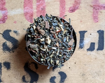 Green Chai Loose Leaf Tea - Green Tea - Indian Chai - Handmade - Unusual - Tea Gift