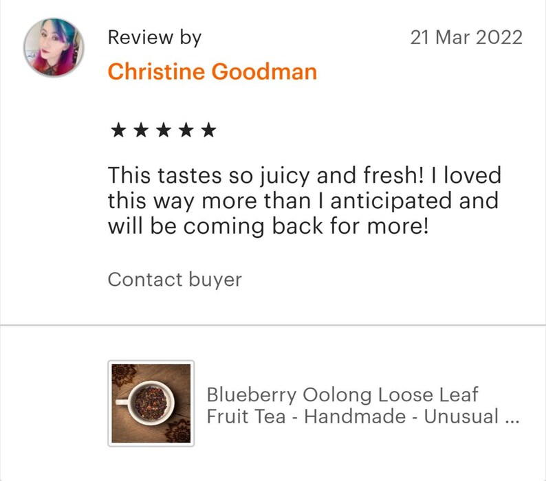 Blueberry Oolong Loose Leaf Fruit Tea Handmade Unusual Etsy
