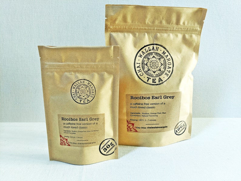 Rooibos Earl Grey Loose Leaf Herbal Tea Caffeine Free Etsy
