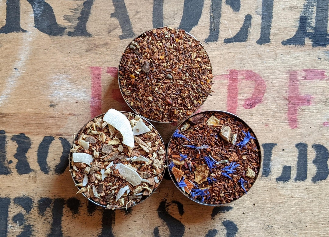 Rooibos Loose Leaf Caffeine Free Tea Collection Herbal Handmade Unusual Red Bush Tea Gift Etsy