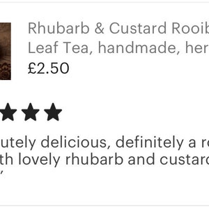 Rhubarb & Custard Rooibos Loose Leaf Herbal Tea - Caffeine Free - Sweet Tea - Red Bush - Handmade - Unusual - Tea Gift image 5