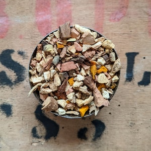 Ginger & Turmeric Loose Leaf Herbal Tea - Caffeine Free - Handmade - Unusual - Tea Gift