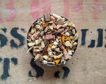 Ginger & Turmeric Loose Leaf Herbal Tea - Caffeine Free - Handmade - Unusual - Tea Gift