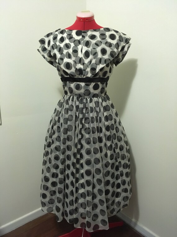 black and white party frock