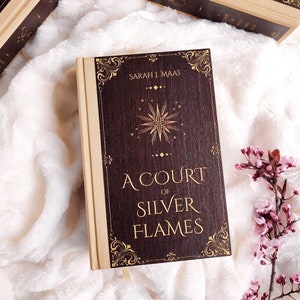 A Court of Silver Flames Special Edition, ACOSF Book Rebound, Painted Hardcover, Wood, Exclusive Wooden Hard Cover, Handmade Crafted