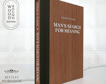 Man's Sinnsuche Sonderausgabe, Viktor E. Frankl Hardcover, Holzbuch