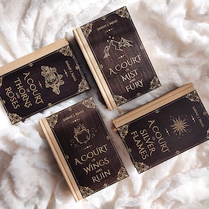 ACOTAR Series Set Special Edition Collectors, Exclusive Rebind of Acomaf, Acowar and Acosf, Wooden Hard Cover