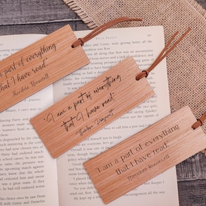 Just One More Page Bookmark Custom Wooden Bookmark Bookmark Reading