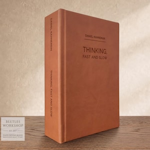 Thinking, Fast and Slow by Daniel Kahneman | Handbound Hardcover Book | Modern Pure Binding