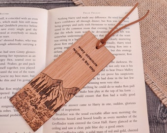 Nature Bookmark, Custom Wooden Bookmark, Mountains Lovers Gift, Mountains Wedding Favor, Book Merch, Bookish Gifts, Quote Book Mark