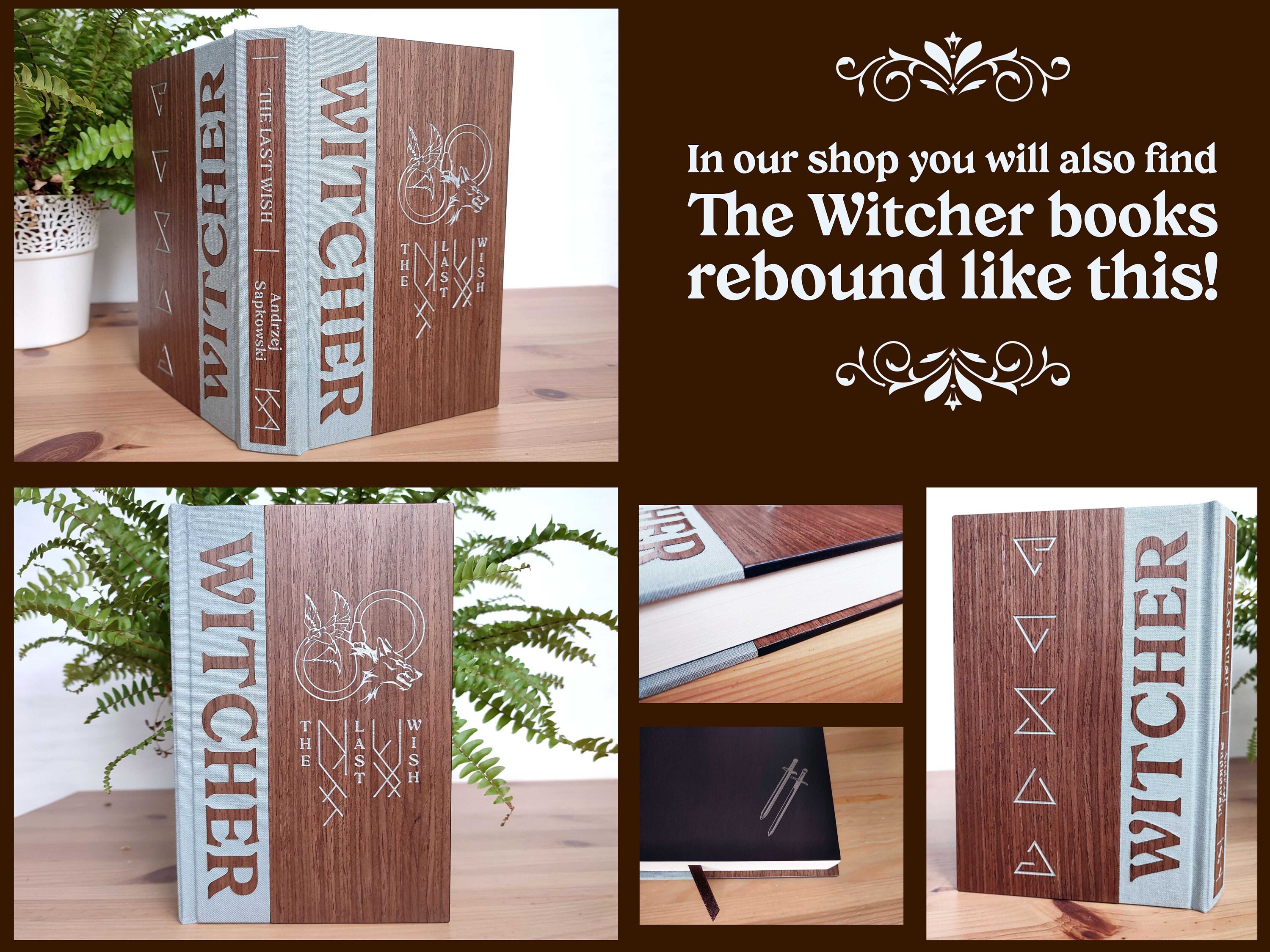 The Witcher Book Set Rebound in Wood and Cloth, Unique Craftsman Work, All 8 Books Set, Last Wish, Blood Elves, Season Storms, Saga, Linen - Etsy The Witcher Book Set Rebound in Wood and Cloth, Unique Craftsman Work, All 8 Books Set, Last Wish, Blood Elves, Season Storms, Saga, Linen - Etsy