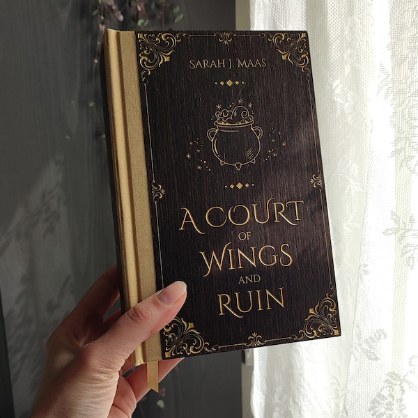A Court of Wings and Ruin Collector Edition, ACOWAR Book Rebind, ACOTAR Exclusive Edition, Unique Wooden Hard Cover, Handmade Crafted