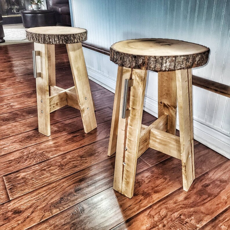 Stool Bar Stool Wood Stool Wood Bar Stool Wooden Stool Live Etsy