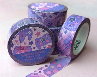 Pink Gaming Washi Tape Game Controller Journaling Tape