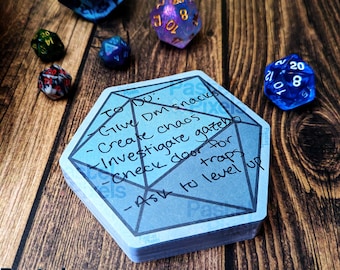 D20 Sticky Note Notepad DnD Stationary TTRPG dice
