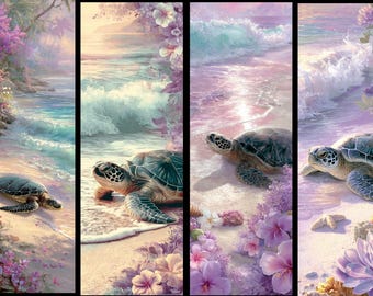 16 Ocean & Sea Turtle Bookmark Sublimation Designs Bundle | Printable Bookmarks PNG | Jellyfish Shark Coral Reef