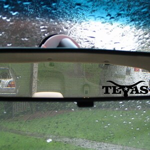 Texas Longhorn | Texas | Mirror Sticker | Car Decal | Windshield Decal | Fun | Car Accessories | His or Her Gift Idea