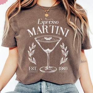 Chemise Martini Social Club expresso, cadeau pour amateur de Martini expresso, chemise Martini EVJF, chemise Tini Time, cadeau BCBG pour elle