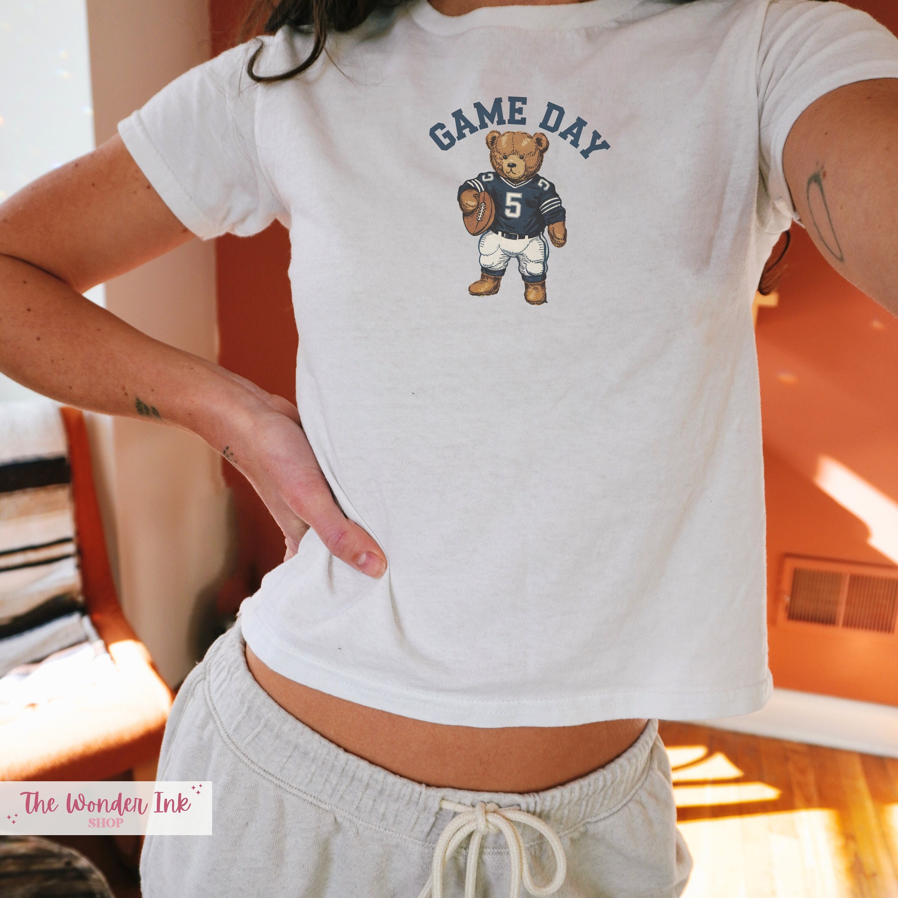 Game Day Football Baby Tee, Fantasy Football Season, Women's