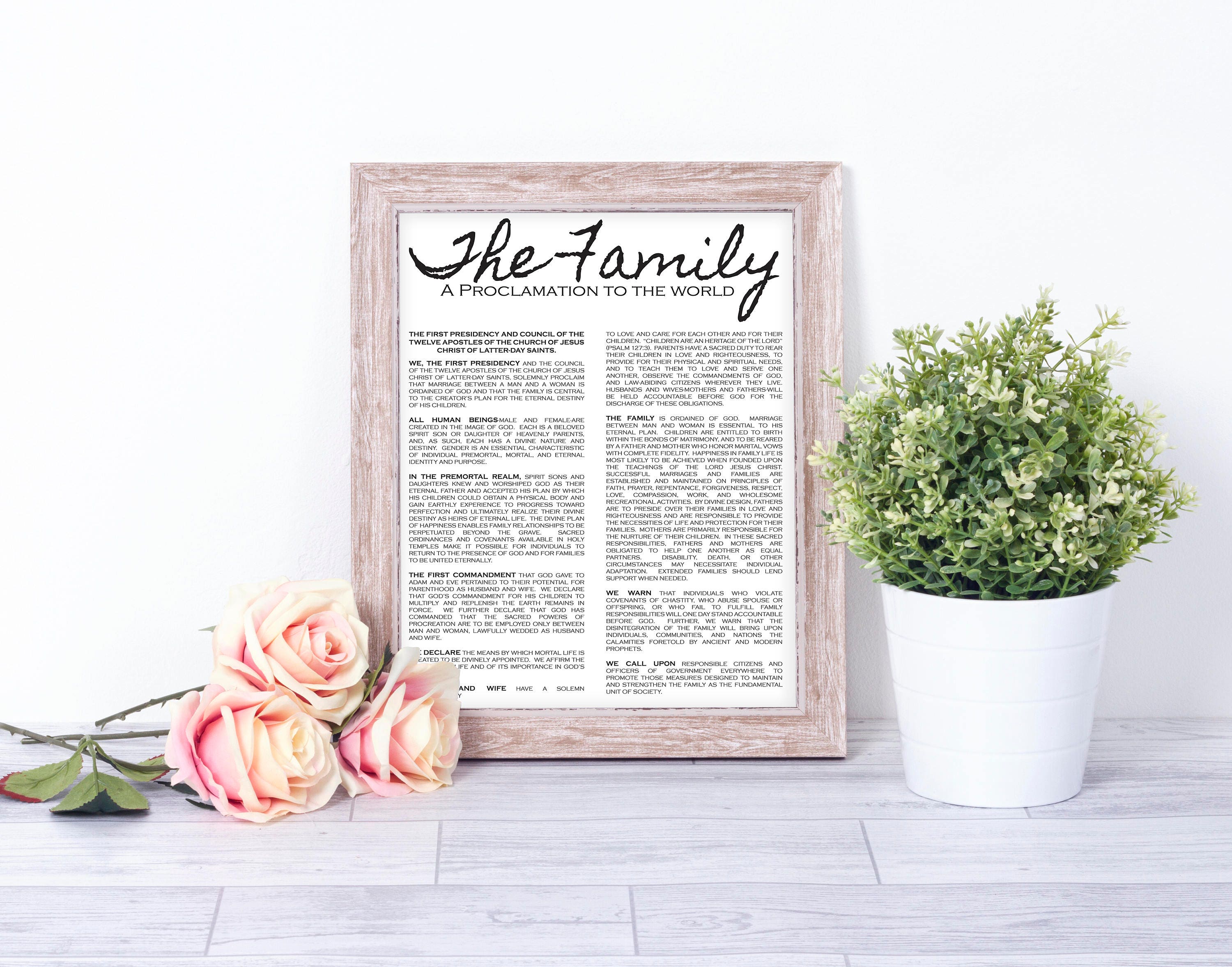 The Family Proclamation Printable / LDS Family Proclamation/ | Etsy